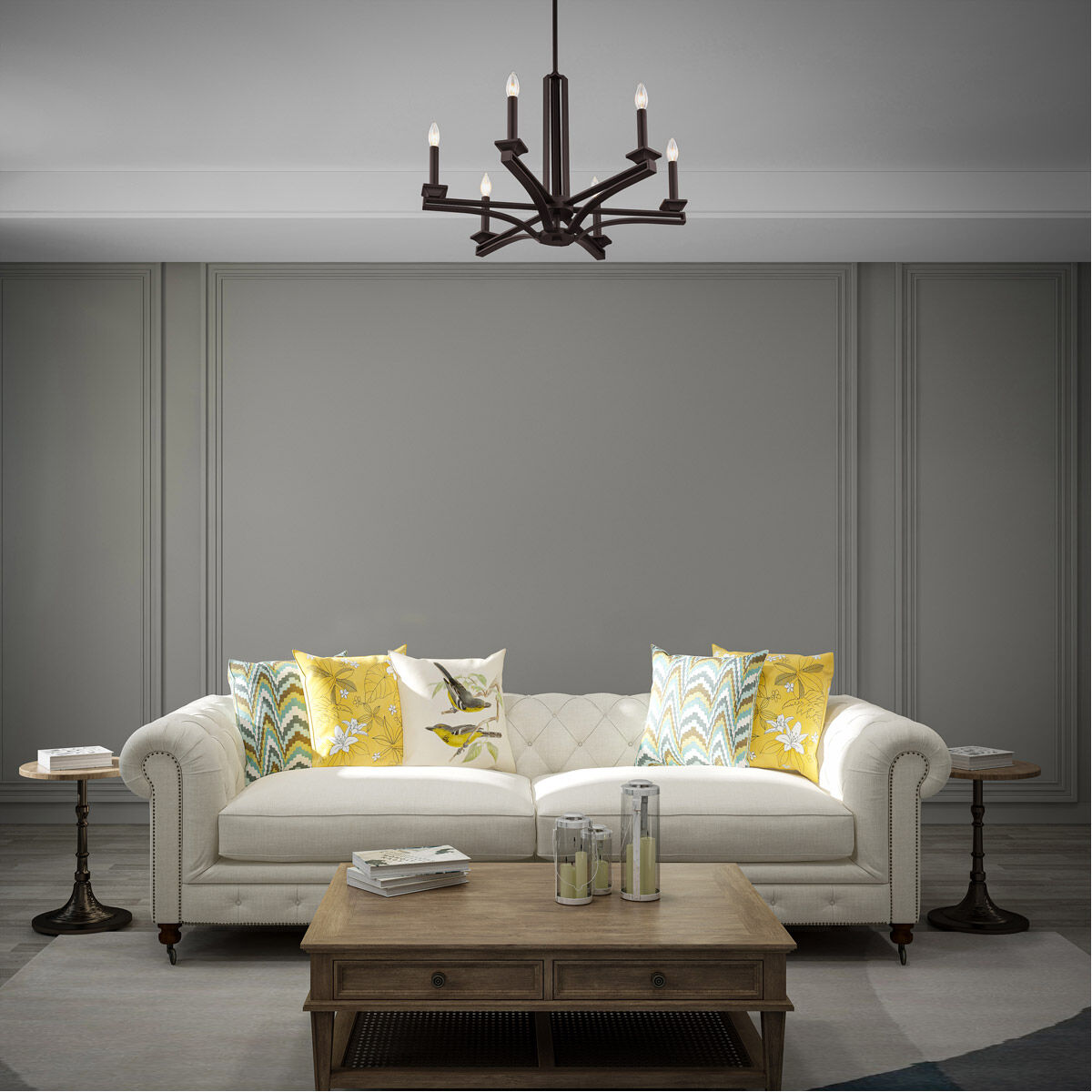 Trumbull 6 Light 26 inch Bronze Chandelier Ceiling Light