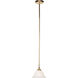 North Port 1 Light 8 inch Polished Brass Mini Pendant Ceiling Light in White Alabaster