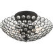 Cassandra 2 Light 11 inch Black Semi Flush Ceiling Light