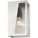 Forsyth 1 Light 11 inch Brushed Nickel with Black Finish Accents Outdoor Wall Lantern in Brushed Nickel & Black, Medium