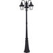 Monterey 3 Light 80.13 inch Black Outdoor 3 Head Post Light