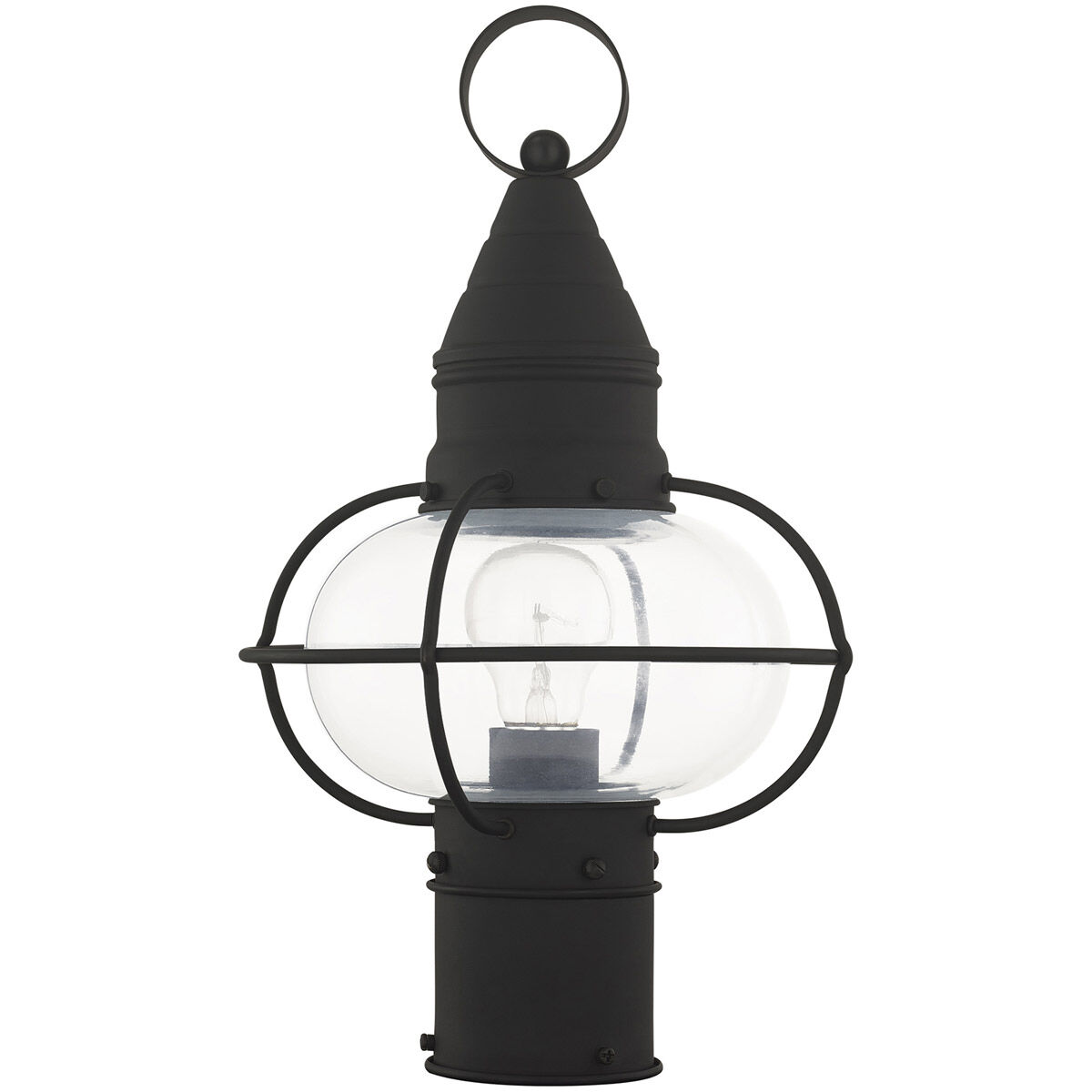 Newburyport 1 Light 15 inch Black Outdoor Post Top Lantern
