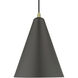 Dulce 1 Light 10 inch Bronze with Antique Brass Accents Pendant Ceiling Light in Bronze & Brushed Nickel