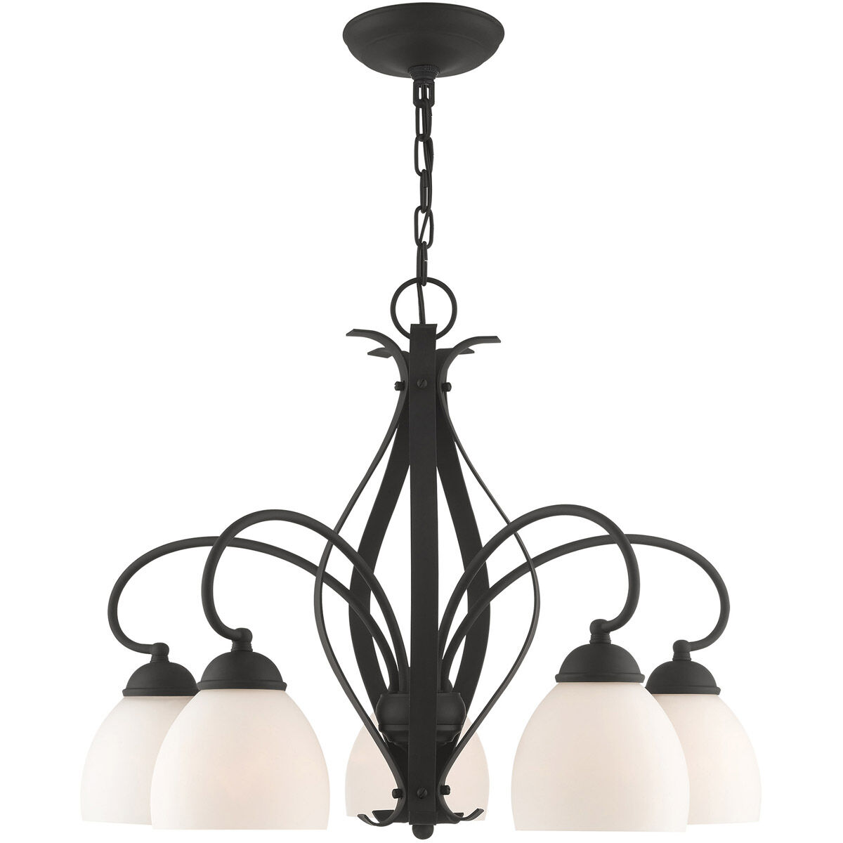 Brookside 5 Light 26 inch Black Chandelier Ceiling Light