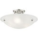 Oasis 3 Light 16 inch Brushed Nickel Semi-Flush Mount Ceiling Light