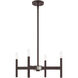 Copenhagen 4 Light 20 inch Bronze Mini Chandelier Ceiling Light