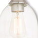 Art Glass 1 Light 6.25 inch Brushed Nickel Mini Pendant Ceiling Light
