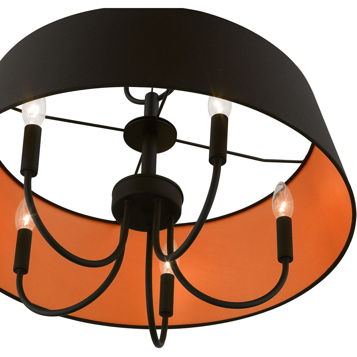 Palma 5 Light 23 inch Black Pendant Chandelier Ceiling Light