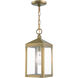 Nyack 1 Light 6 inch Antique Brass Outdoor Pendant Lantern