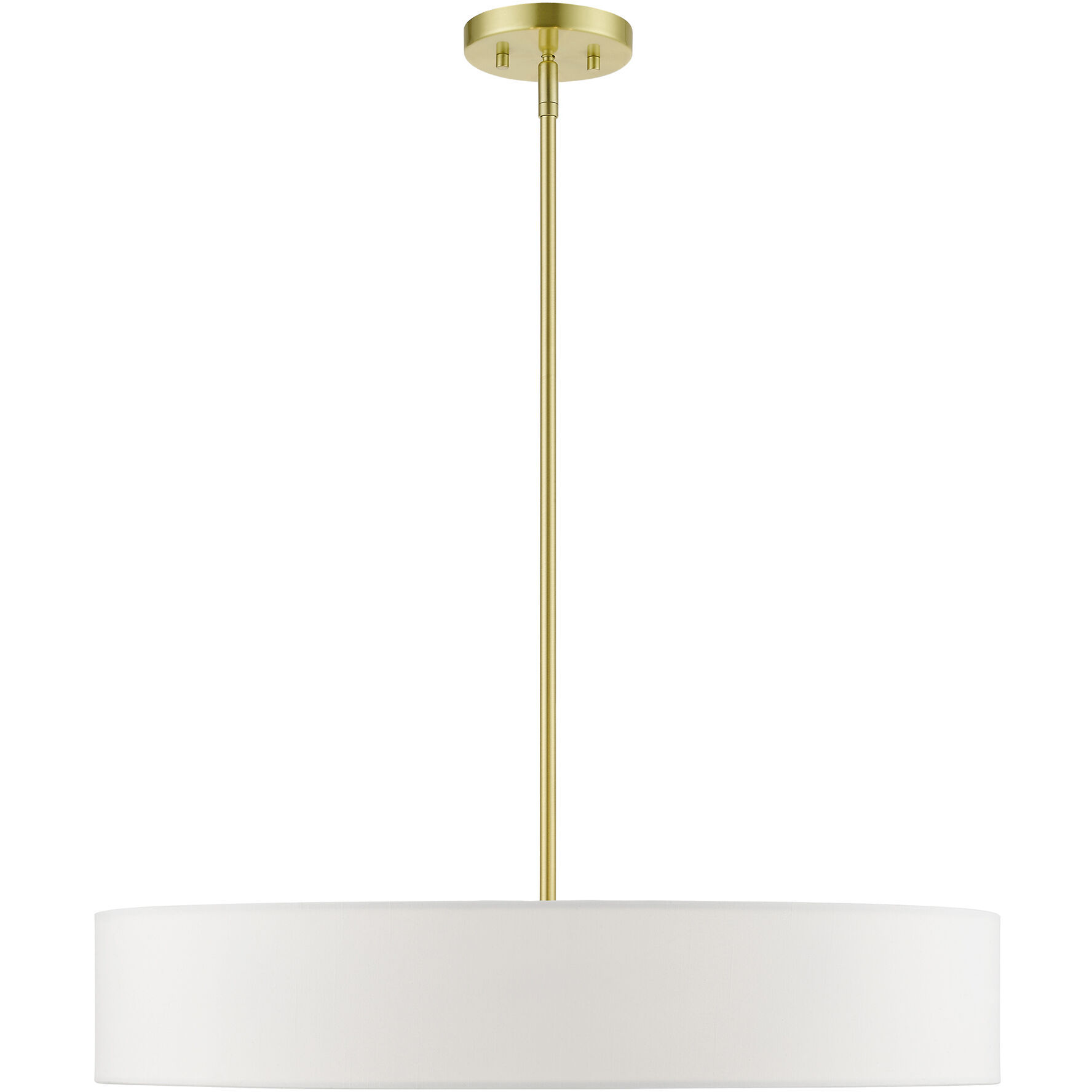 Venlo 5 Light 26 inch Satin Brass with Shiny White Accents Pendant Ceiling Light, Large