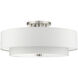 Meridian 6 Light 30 inch Brushed Nickel Semi Flush Ceiling Light 