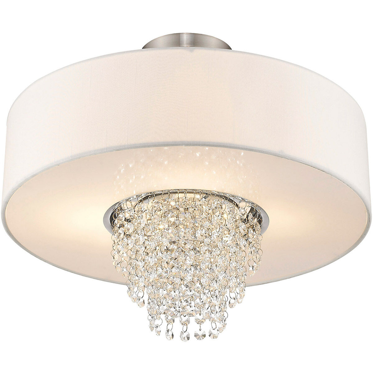 Carlisle 4 Light 18 inch Brushed Nickel Semi-Flush Mount Ceiling Light