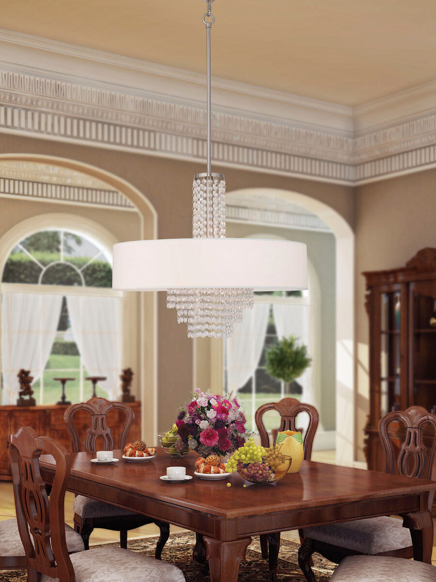 Carlisle 5 Light 25 inch Brushed Nickel Pendant Ceiling Light