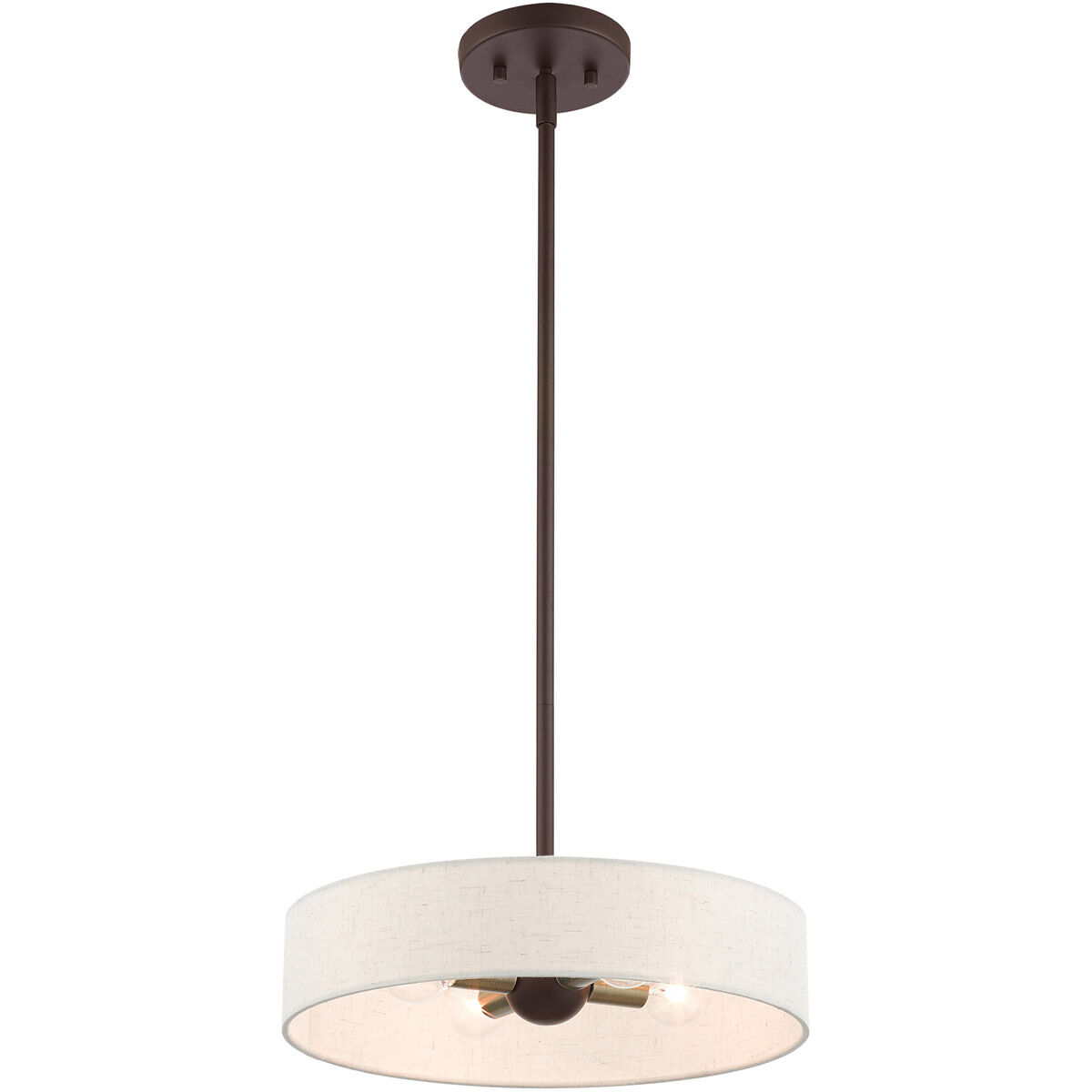 Venlo 4 Light 14 inch Bronze with Antique Brass Accents Pendant Ceiling Light