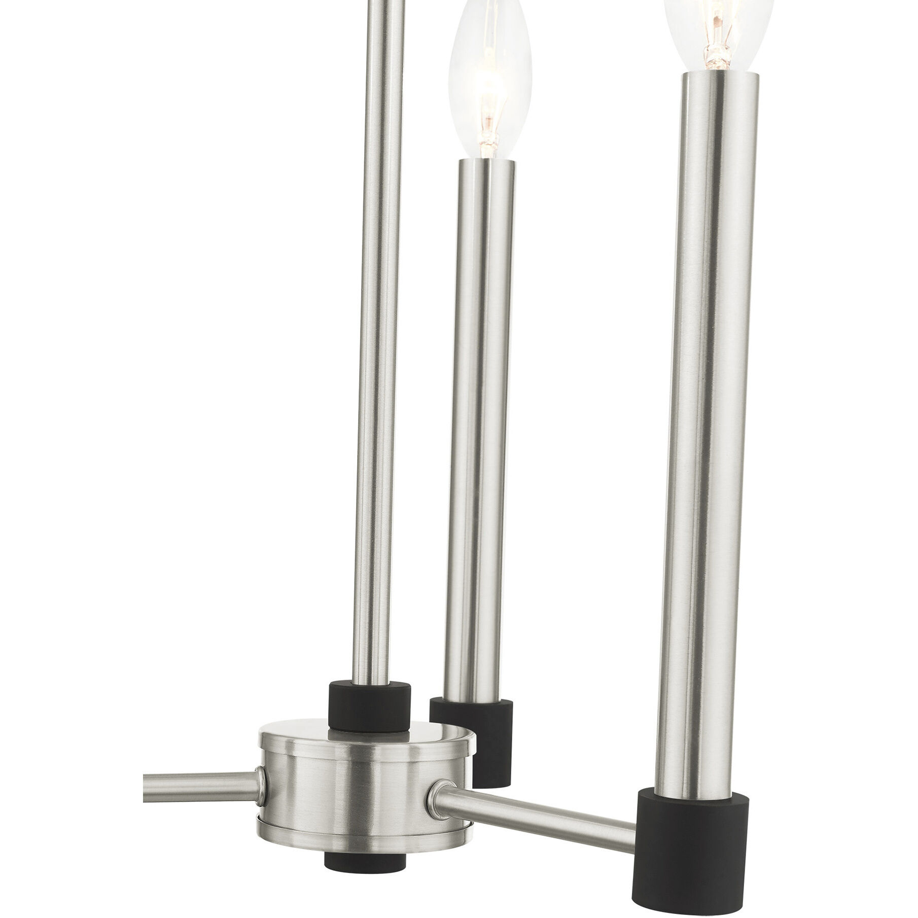 Karlstad 3 Light 12 inch Brushed Nickel with Satin Brass Accents Chandelier Ceiling Light