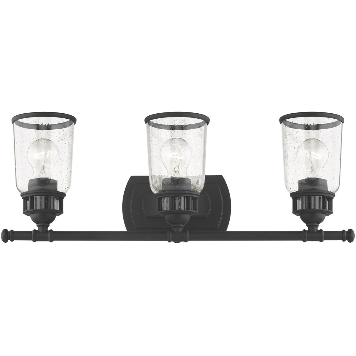Lawrenceville 3 Light 24 inch Black Vanity Sconce Wall Light
