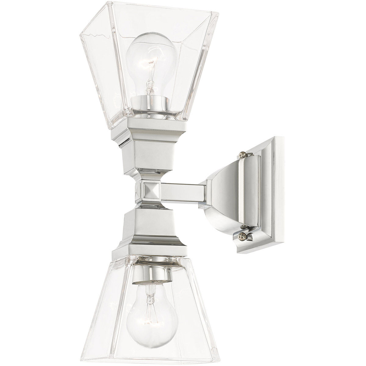 Mission 2 Light 5 inch Polished Chrome Sconce Wall Light