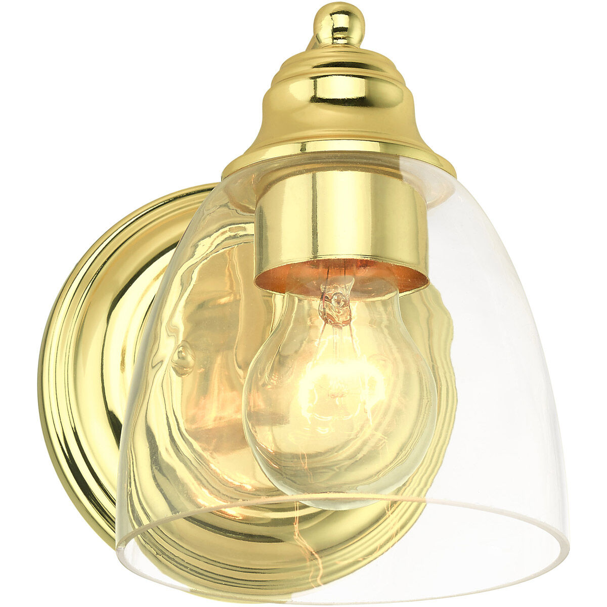 Montgomery 1 Light 5 inch Polished Brass Vanity Sconce Wall Light