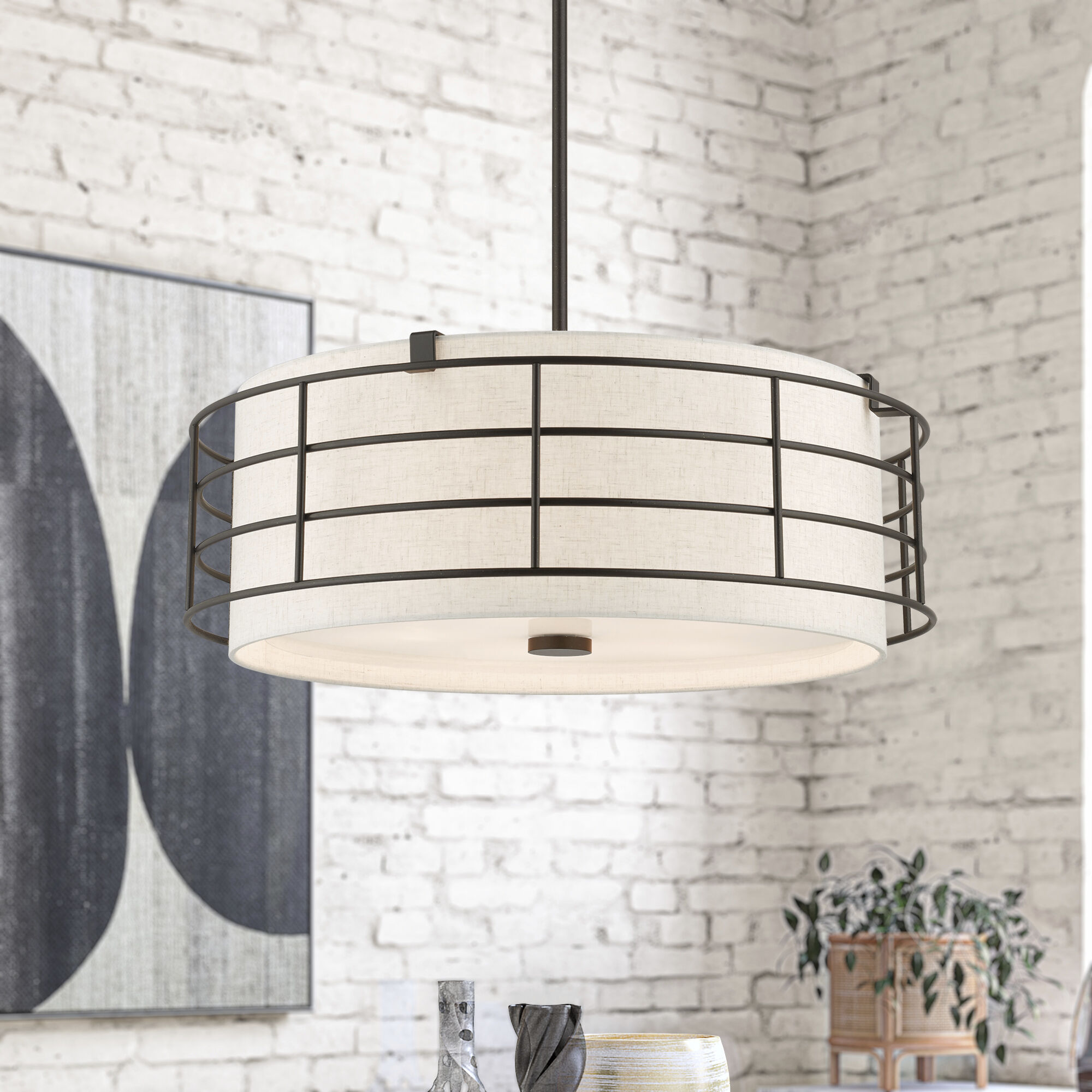 Blanchard 5 Light 23 inch English Bronze Pendant Chandelier Ceiling Light