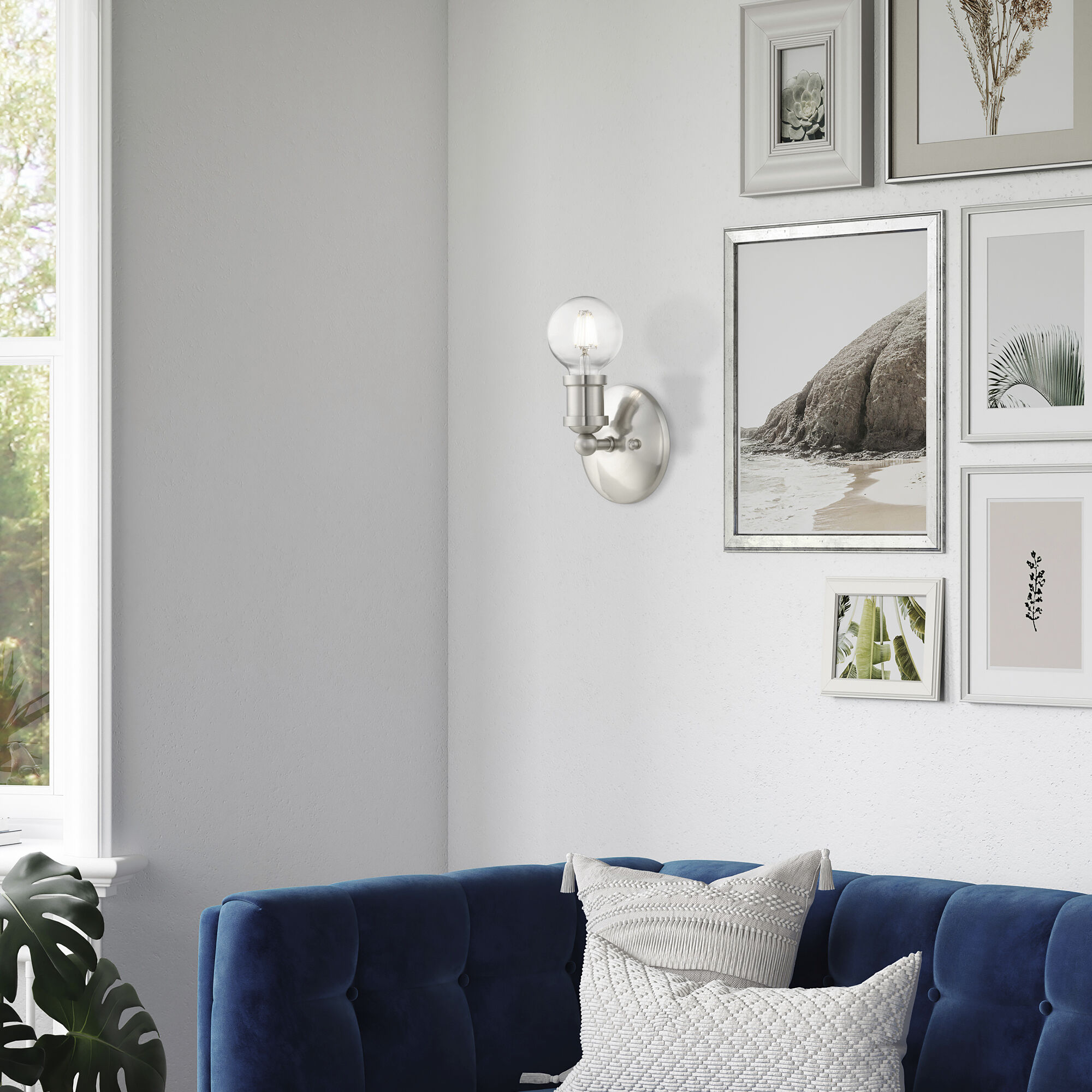 Lansdale 1 Light 5 inch Brushed Nickel Single Vanity Sconce Wall Light, Single