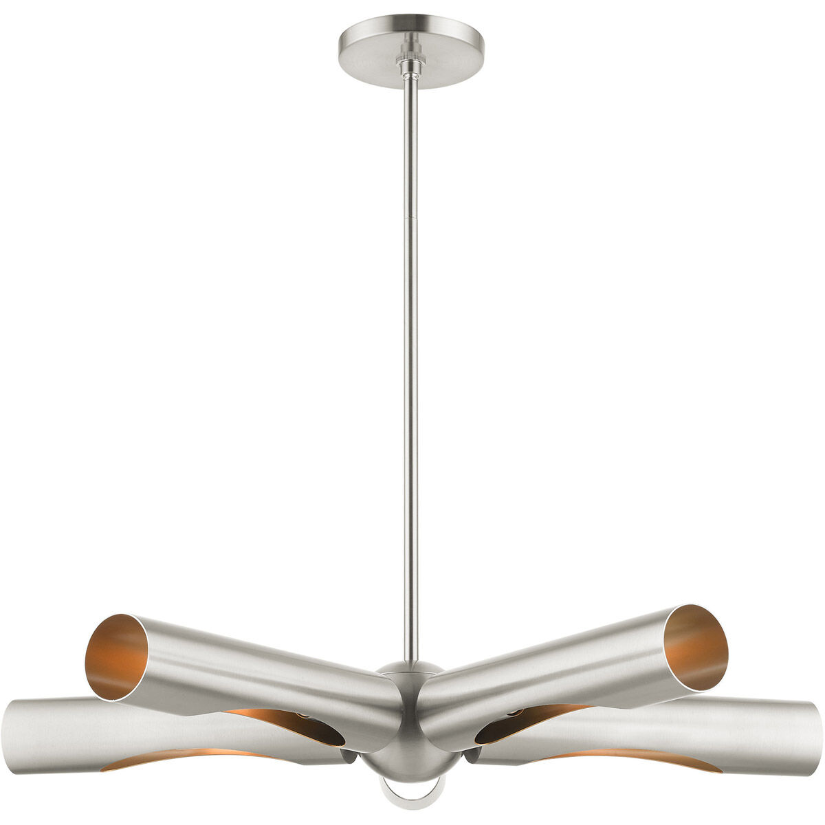 Novato 5 Light 33 inch Brushed Nickel Chandelier Ceiling Light