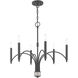 Wisteria 6 Light 26 inch Scandinavian Gray Chandelier Ceiling Light