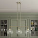 Glendon 3 Light 30 inch Antique Brass Linear Chandelier Ceiling Light