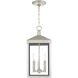 Nyack 3 Light 8.25 inch Brushed Nickel Outdoor Pendant Lantern