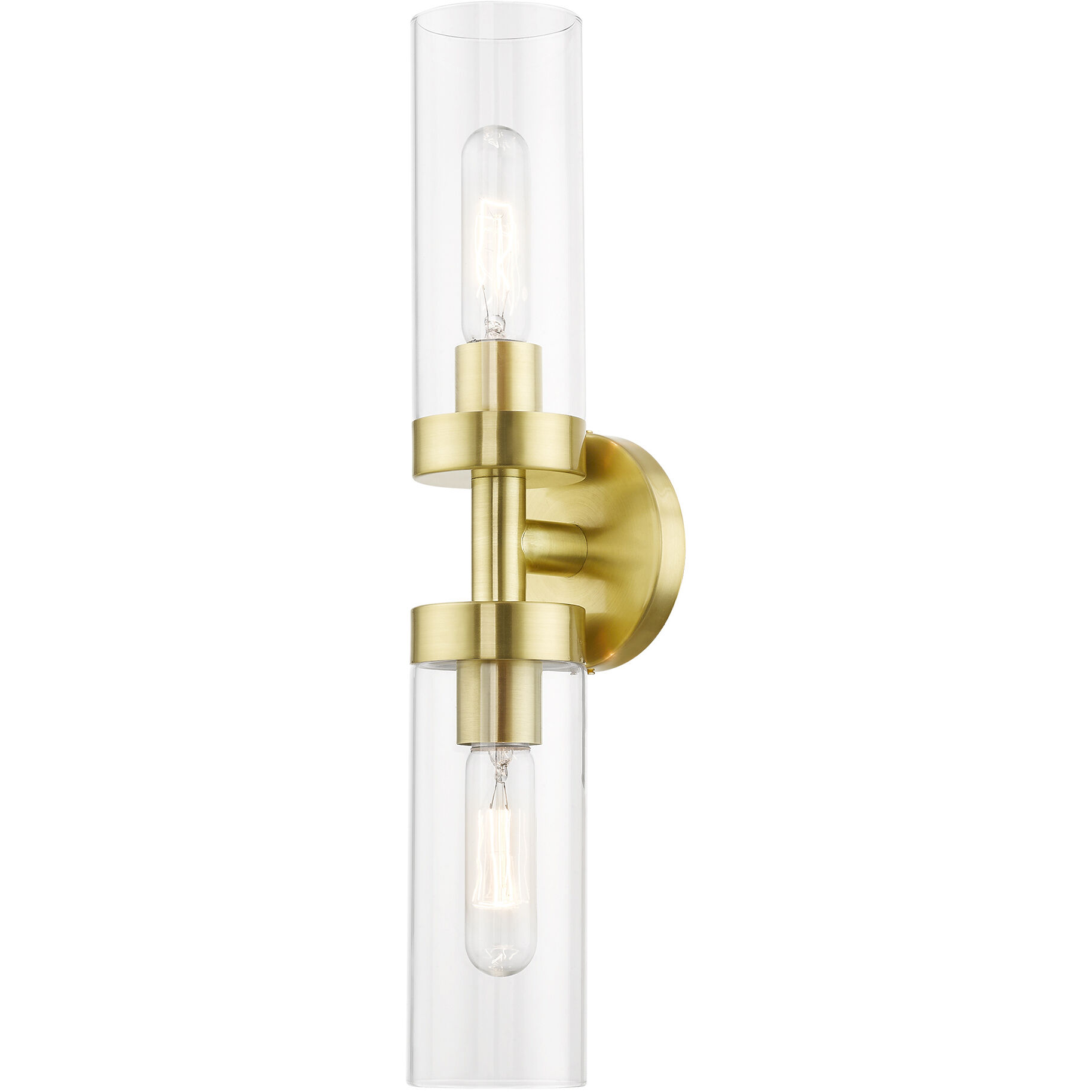 Ludlow 2 Light 4.25 inch Satin Brass Vanity Sconce Wall Light