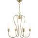Lucerne 4 Light 20 inch Antique Brass Chandelier Ceiling Light