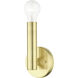 Copenhagen 1 Light 5.13 inch Satin Brass ADA Wall Sconce Wall Light, Single