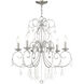 Donatella 6 Light 25 inch Brushed Nickel Chandelier Ceiling Light