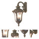 Oxford 3 Light 22 inch Hand Applied Imperial Bronze Large Down Outdoor Wall Lantern