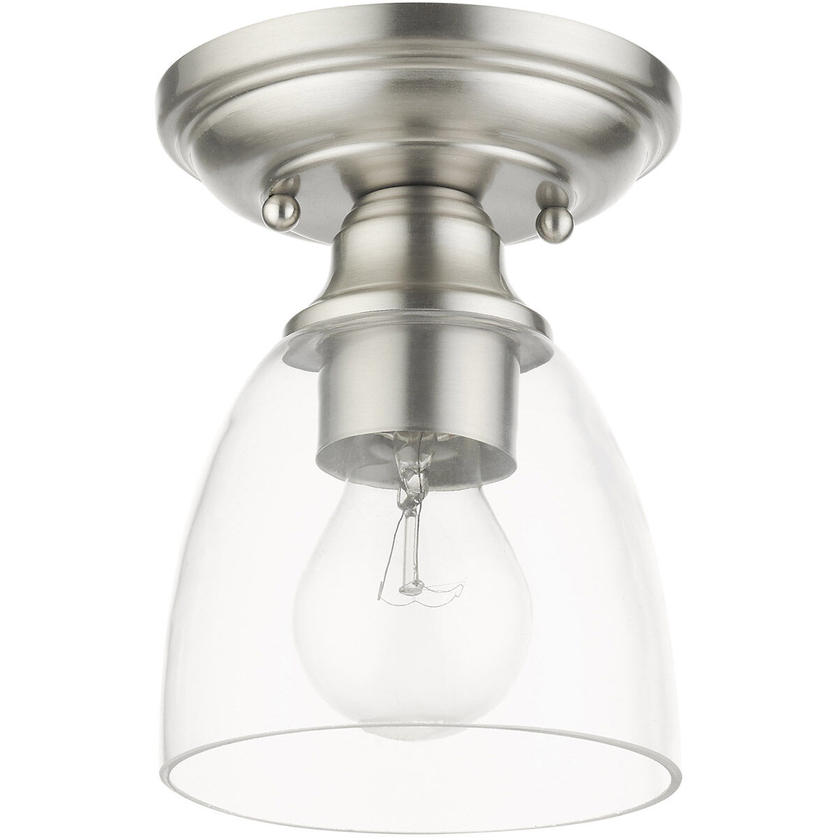 Montgomery 1 Light 5 inch Brushed Nickel Flush Mount Ceiling Light