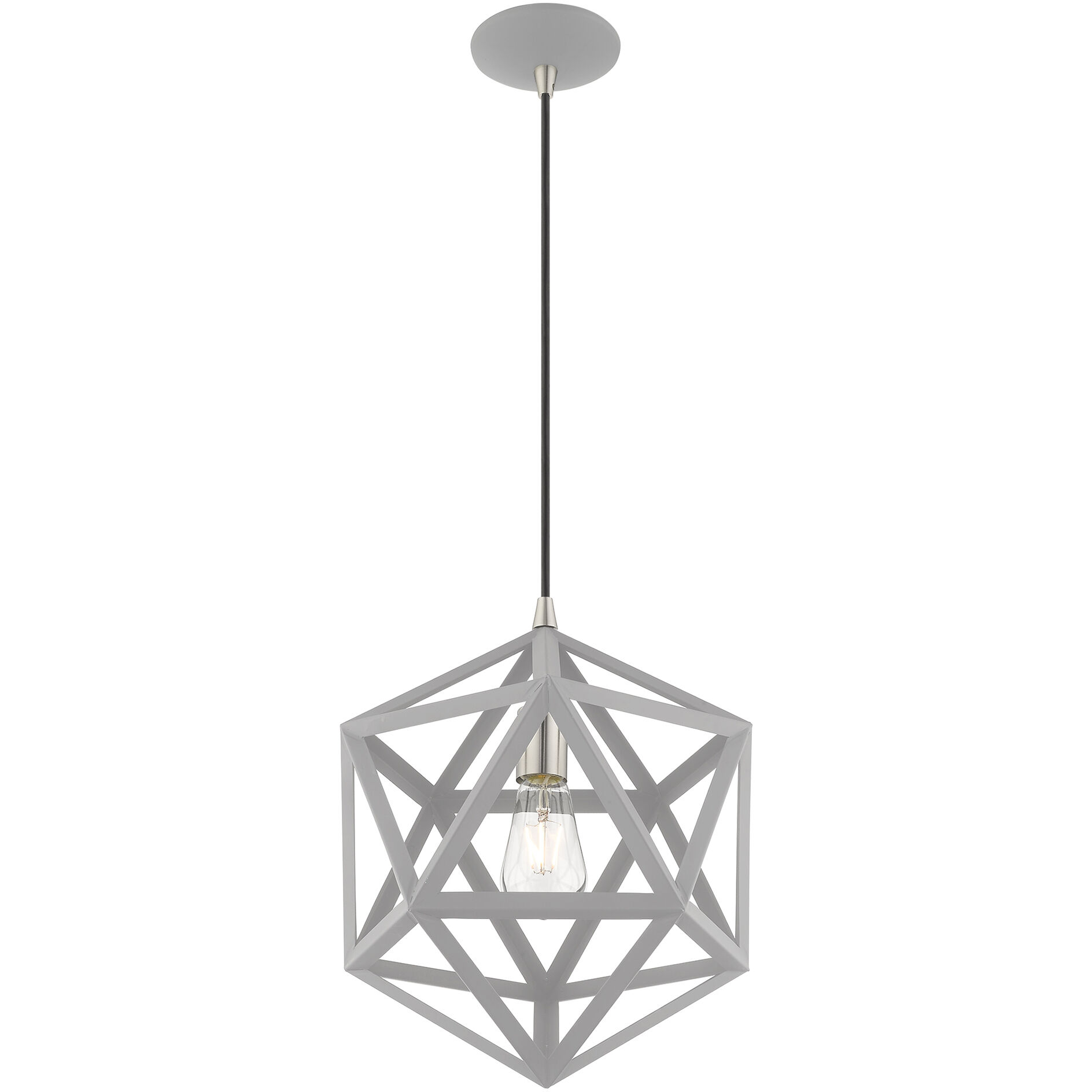 Geometric 1 Light 13 inch Nordic Gray Mini Pendant Ceiling Light