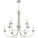 Estate 9 Light 30 inch Brushed Nickel Chandelier Ceiling Light