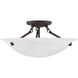 Oasis 3 Light 16 inch Bronze Semi-Flush Mount Ceiling Light