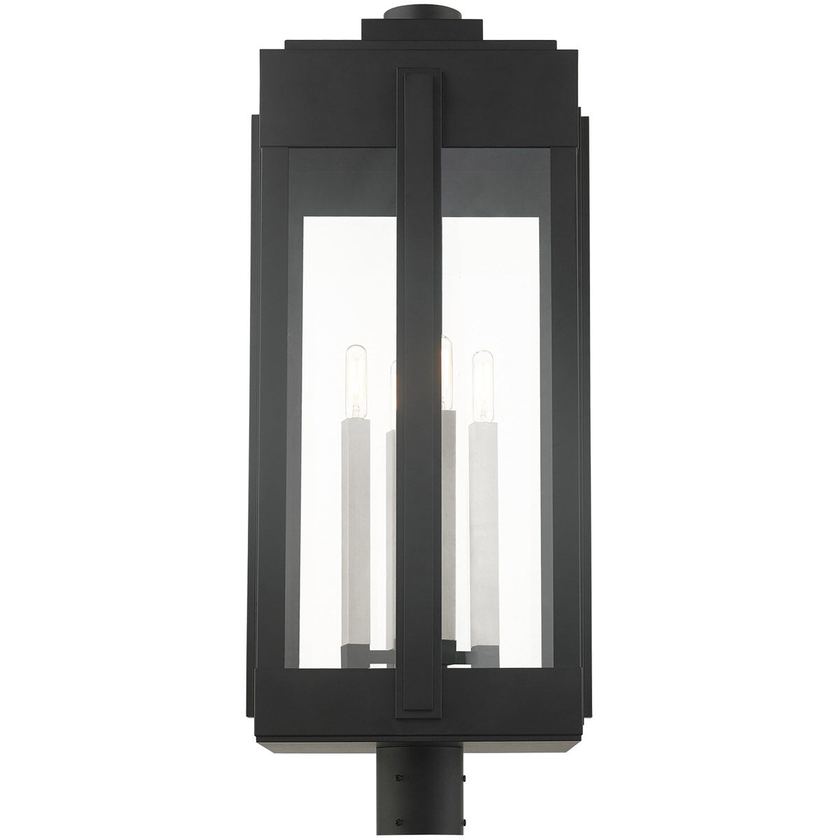 Lexington 4 Light 31 inch Black Outdoor Post Top Lantern
