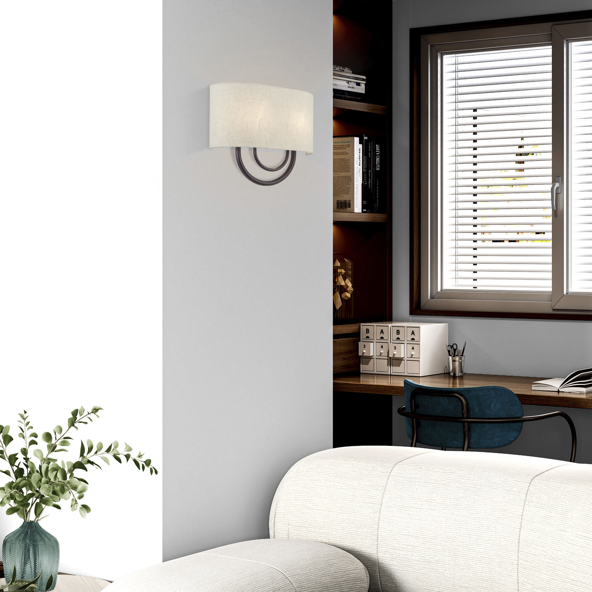 Stratton 2 Light 13 inch English Bronze ADA Wall Sconce Wall Light