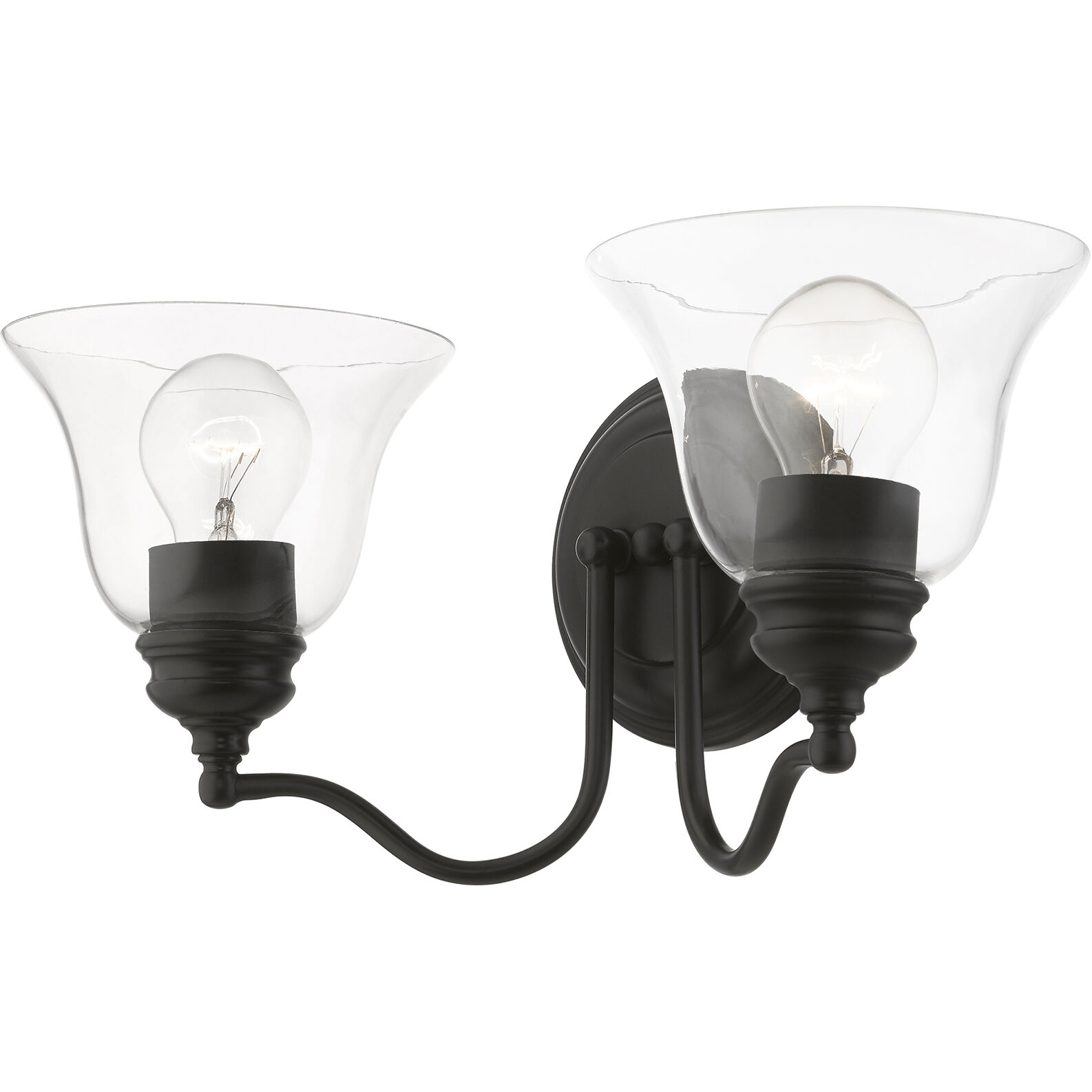 Moreland 2 Light 15 inch Black Vanity Sconce Wall Light