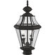 Georgetown 2 Light 21 inch Black Outdoor Post Top Lantern