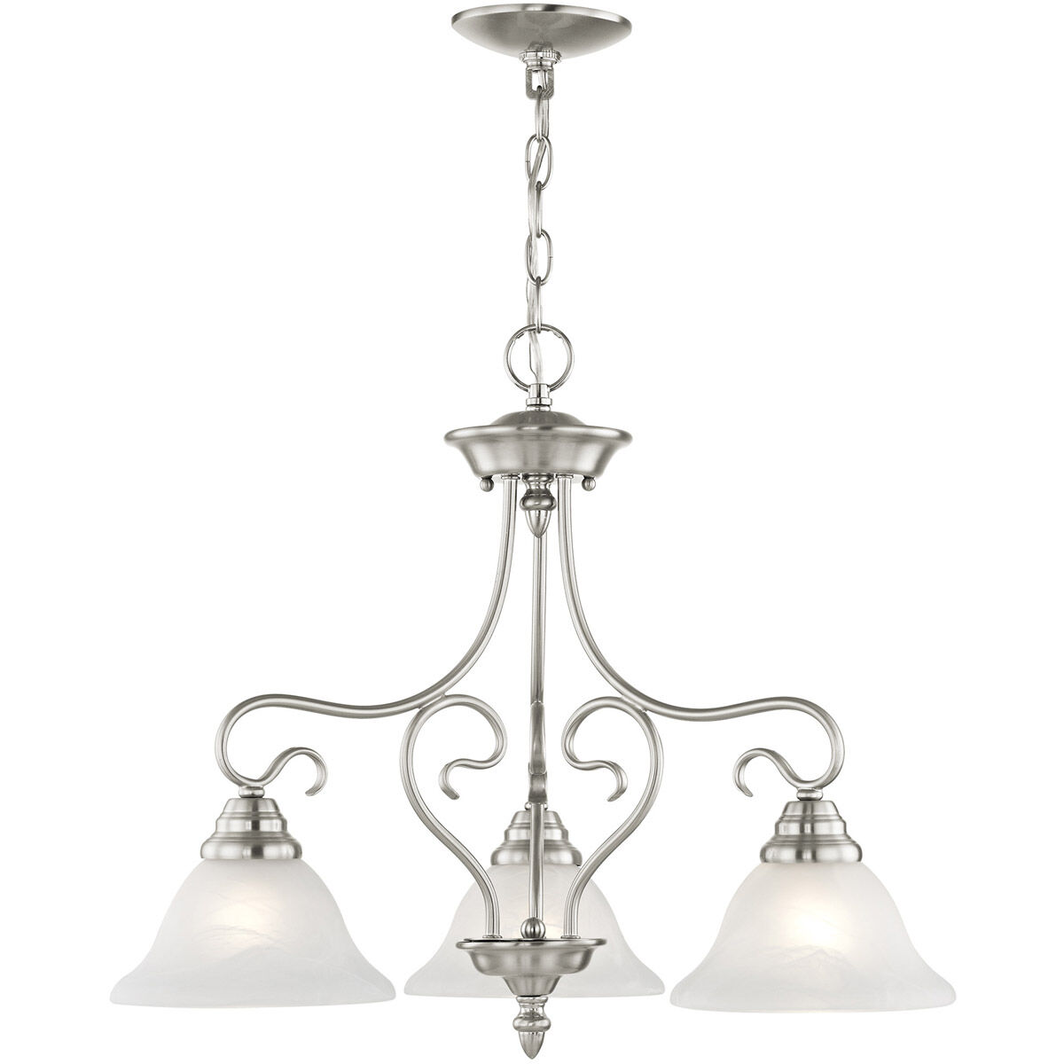 Coronado 3 Light 24 inch Brushed Nickel Chandelier Ceiling Light