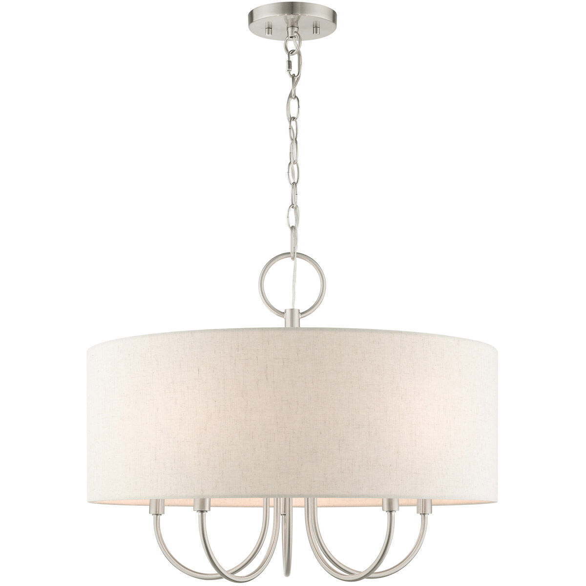 Blossom 5 Light 22 inch Brushed Nickel Pendant Chandelier Ceiling Light