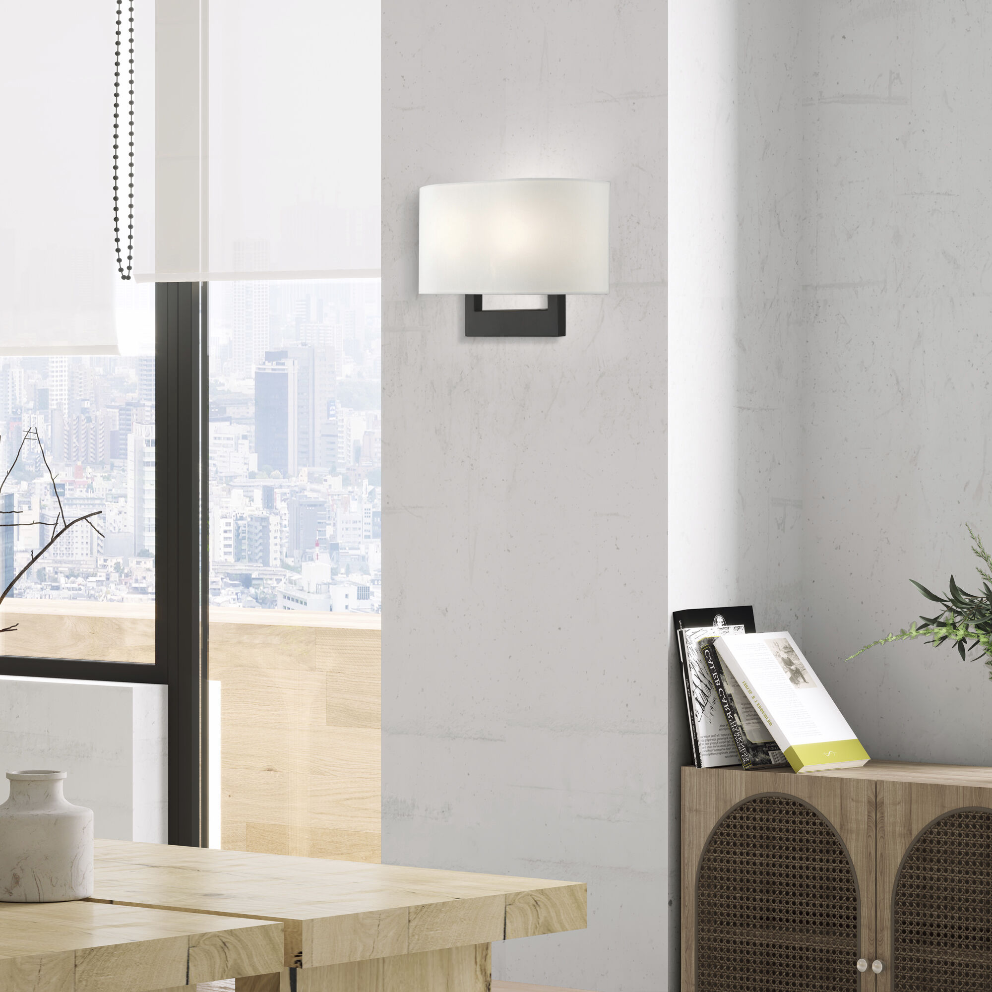 Allison Wall Sconce Wall Light in Black, Medium