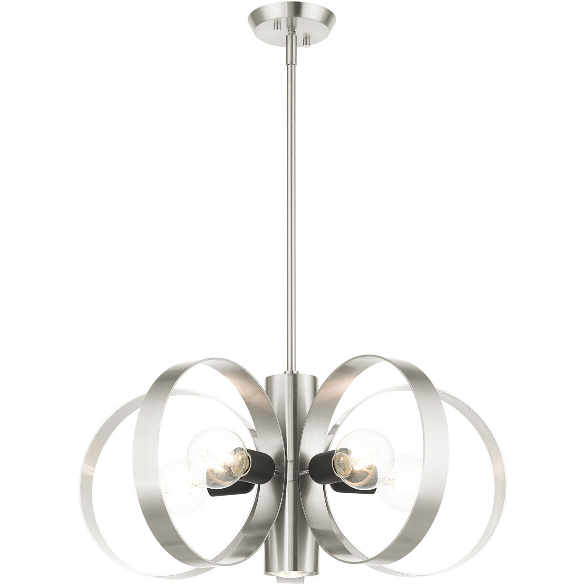 Modesto 6 Light 24 inch Brushed Nickel Chandelier Ceiling Light