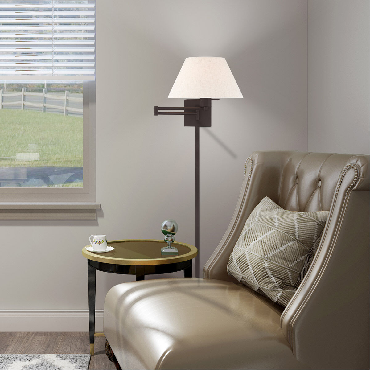 Allison 25 inch 100.00 watt Bronze Swing Arm Wall Lamp Wall Light