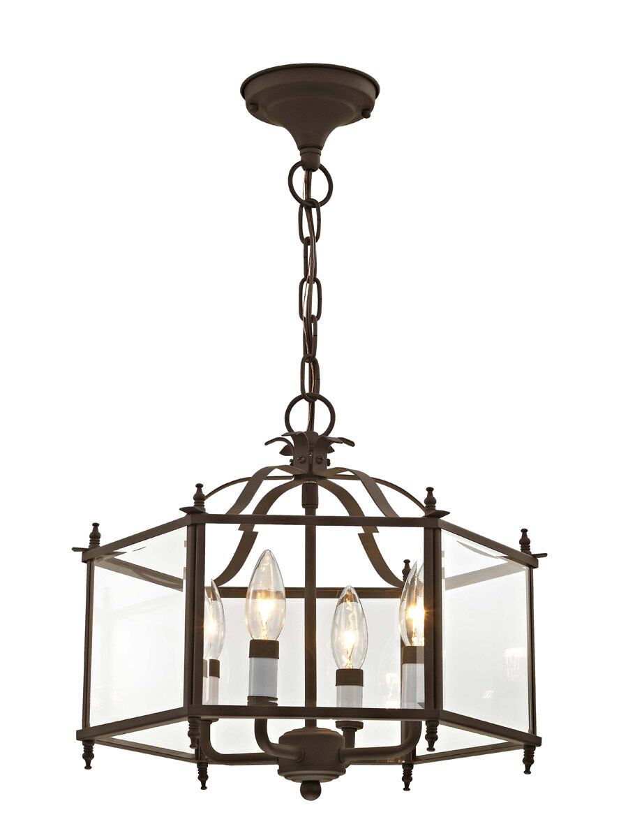Livingston 4 Light 16 inch Bronze Convertible Pendant/Ceiling Mount Ceiling Light