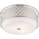 Arabesque 3 Light 18 inch Brushed Nickel Semi-Flush Mount Ceiling Light