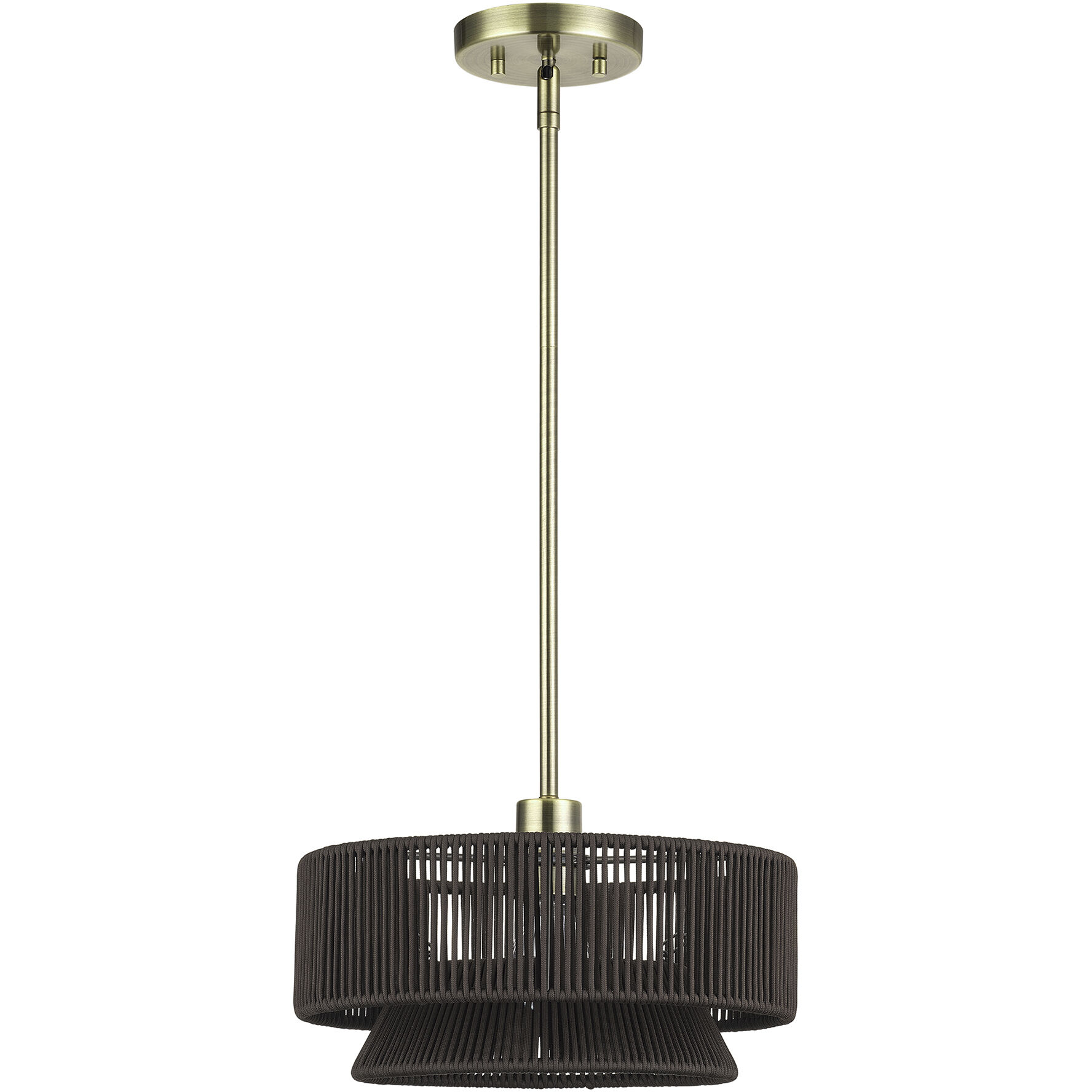 Florell 1 Light 13 inch Antique Brass Pendant Ceiling Light