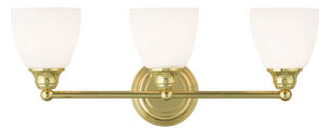 Somerville 3 Light 23 inch Polished Brass Bath Vanity Wall Light